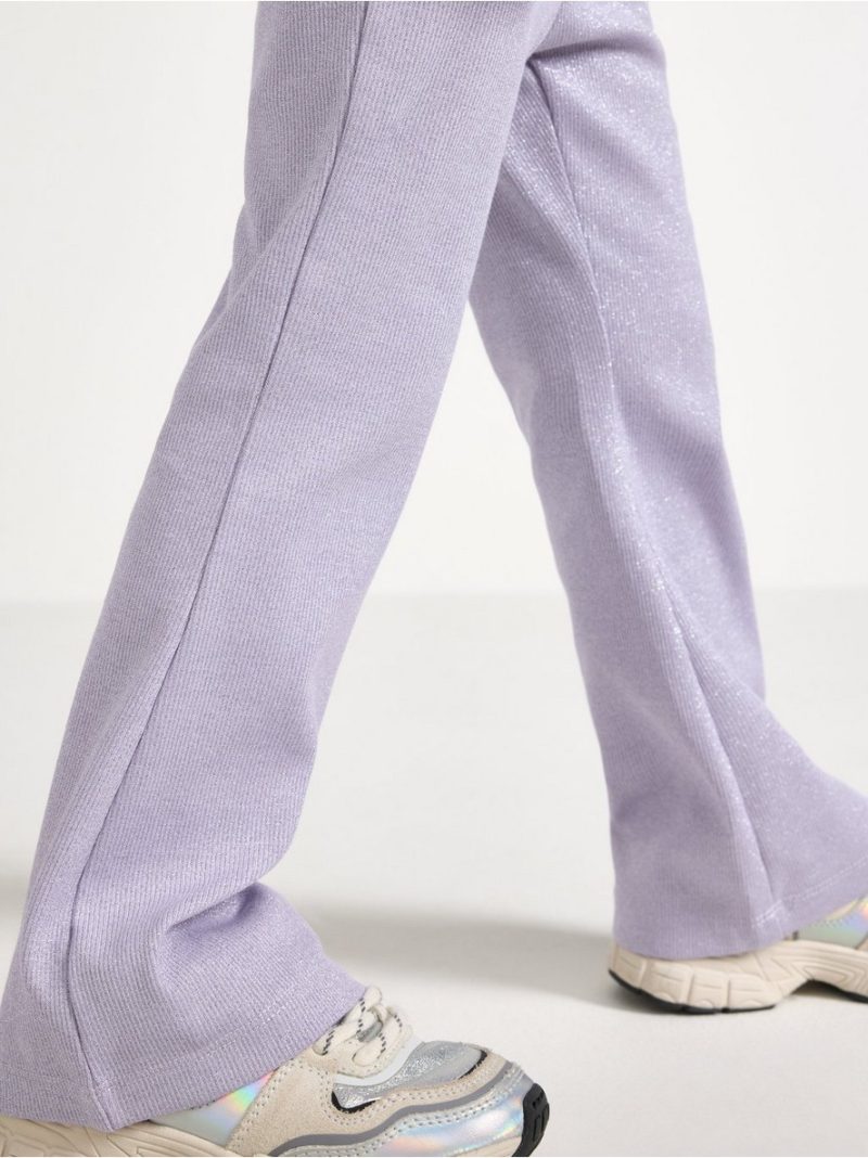 Ribbed Trousers with shimmer - 8633115-9613