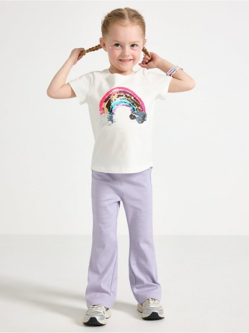 - Ribbed Trousers with shimmer Ribbed Trousers with shimmer - 8633115-9613