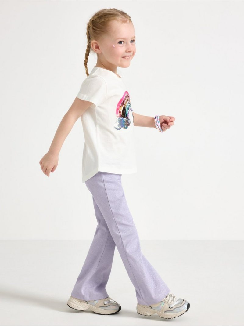 Ribbed Trousers with shimmer - 8633115-9613