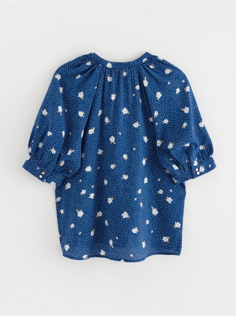 Blouse with puff sleeves - 8635675-7339