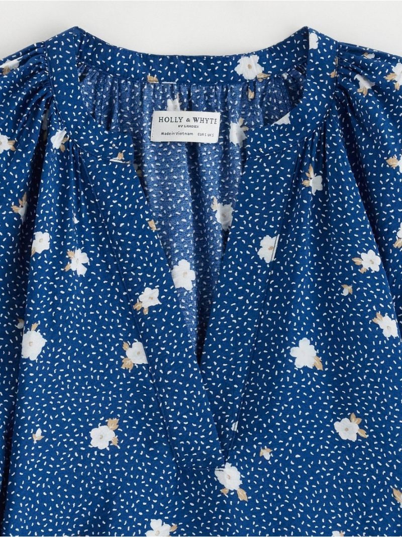 Blouse with puff sleeves - 8635675-7339