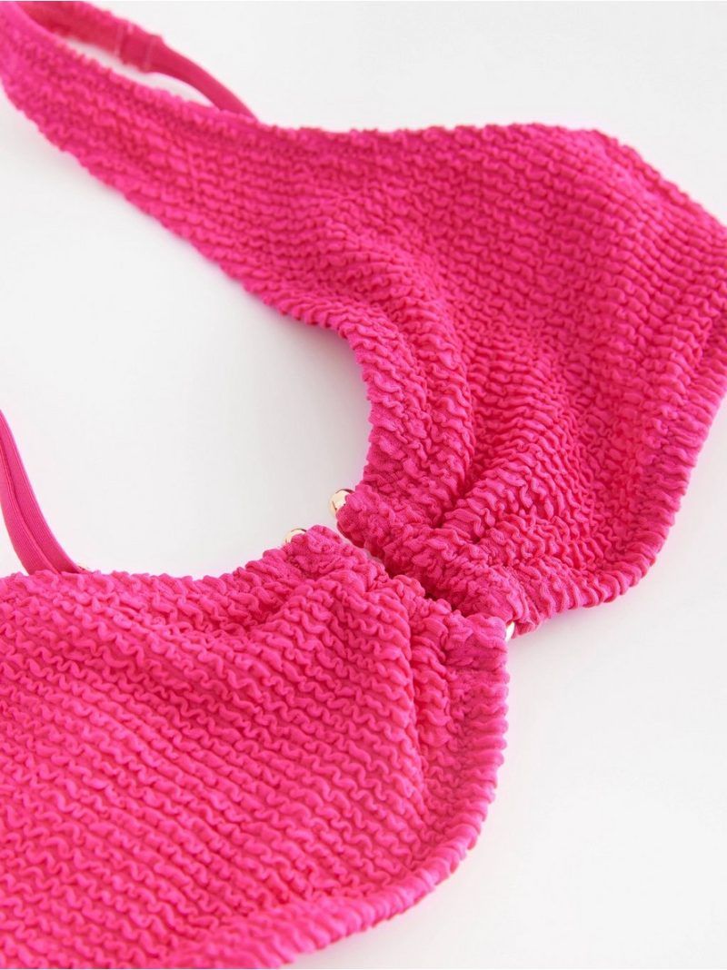 Crinkled unpadded  bikini bra - 8677085-3427
