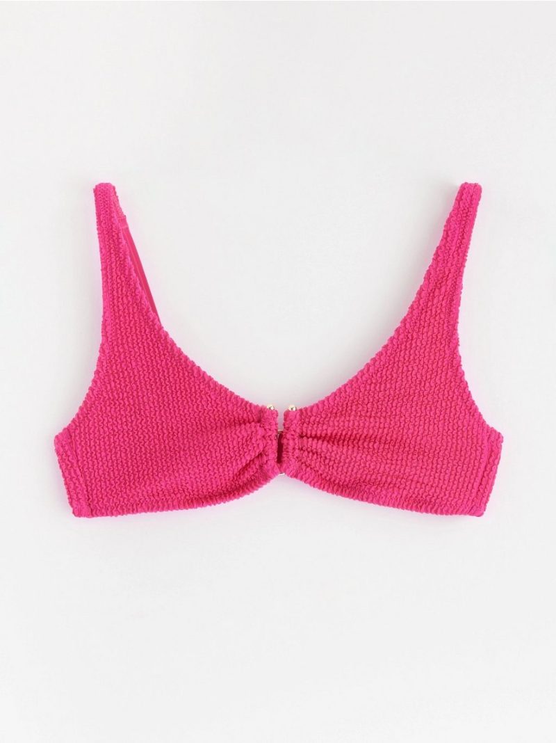 Crinkled unpadded  bikini bra - 8677085-3427