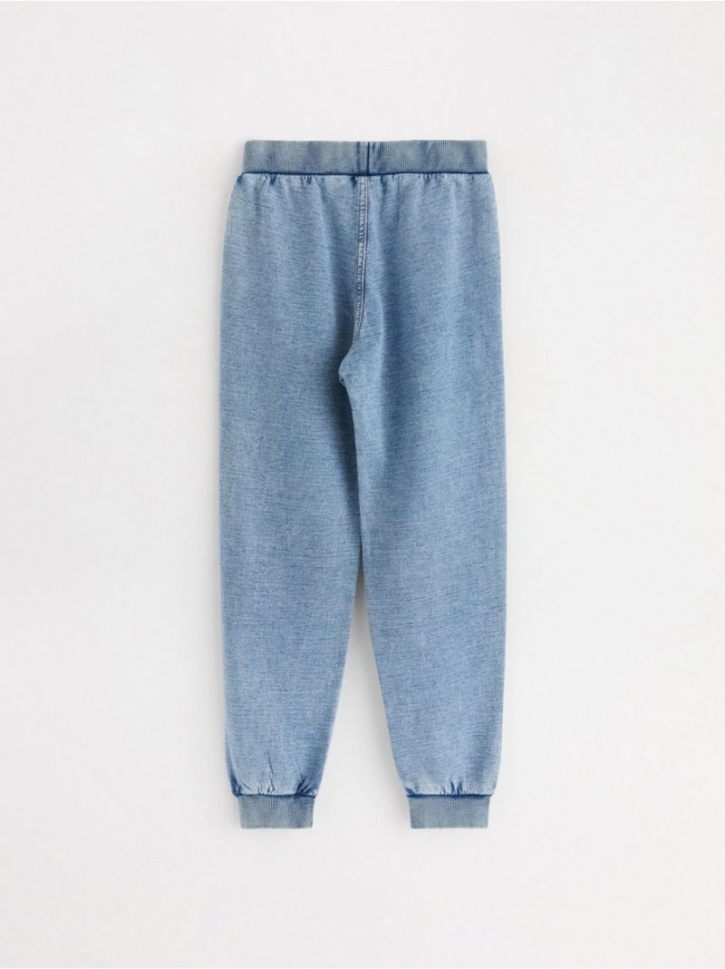 Joggers with denim look - 8684107-9392