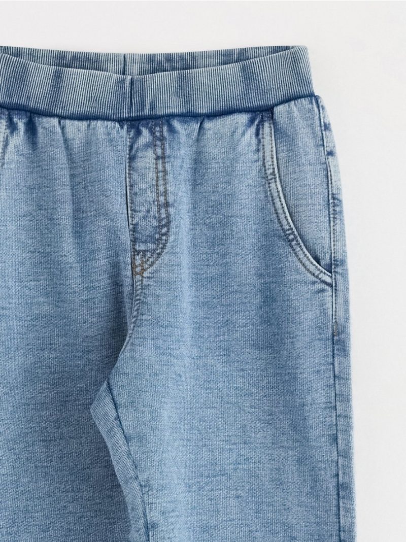 Joggers with denim look - 8684107-9392