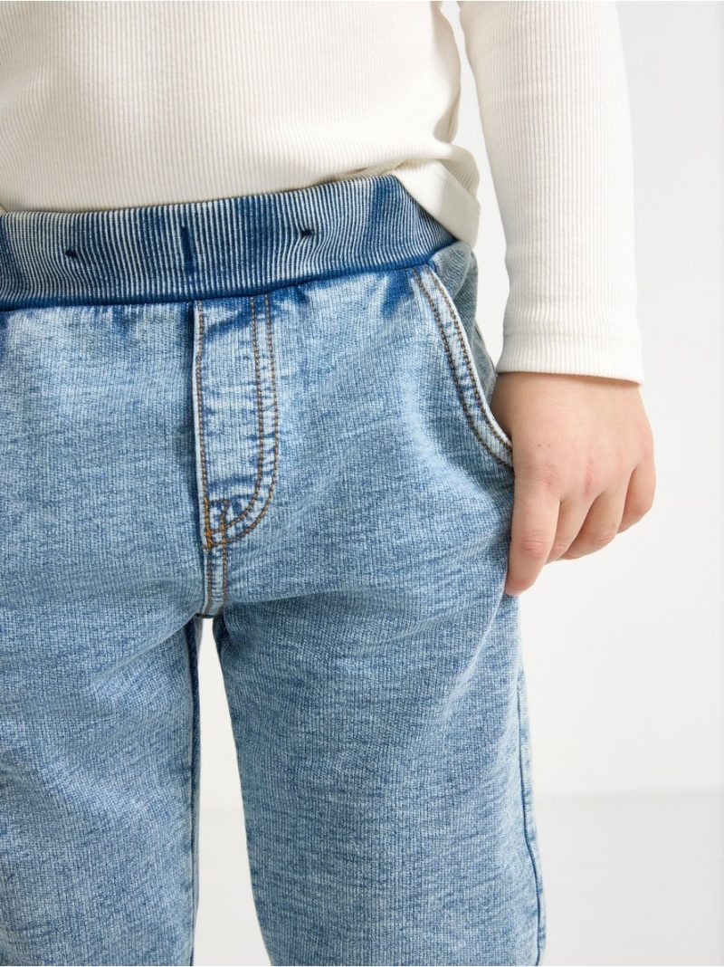 Joggers with denim look - 8684107-9392