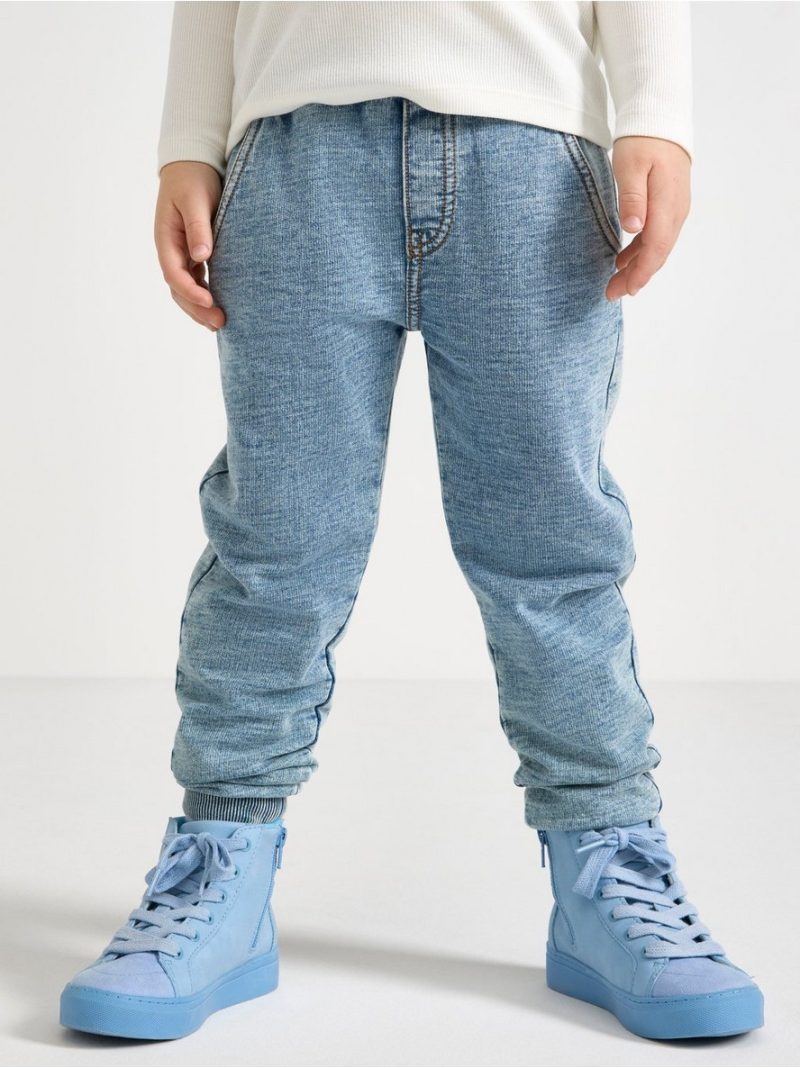Joggers with denim look - 8684107-9392