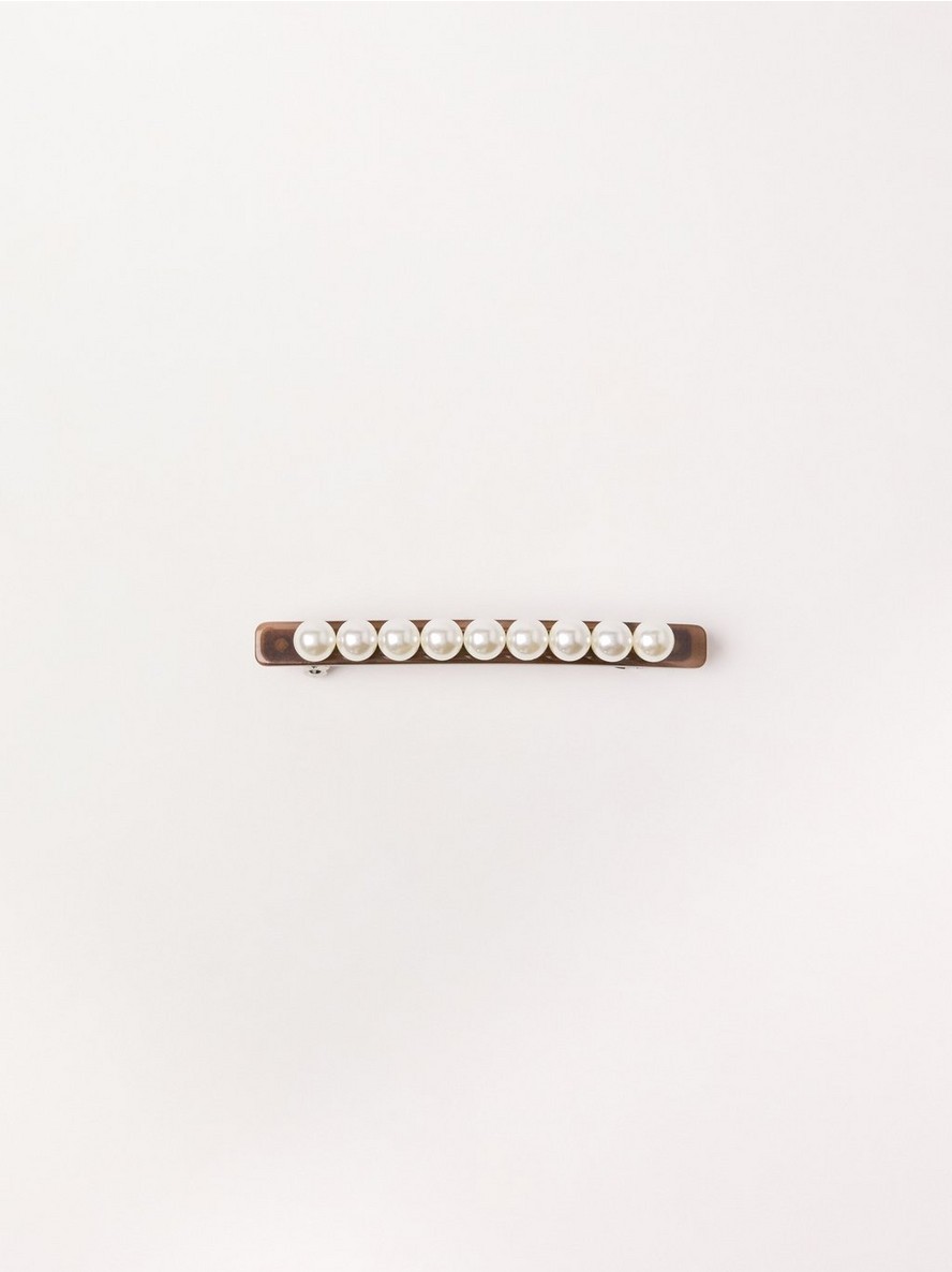 Hair clip with pearls - 8685253-250