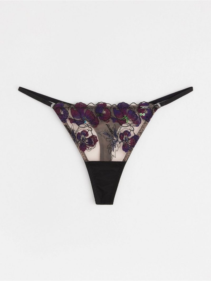 - ella m –  thong in lace with low waist ella m –  thong in lace with low waist - 8724497-80