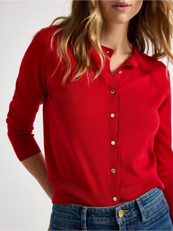 Fine-knit cardigan - 3000084-8668