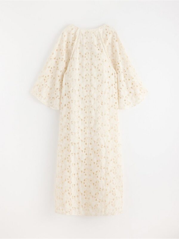 Maxi dress with broderie anglaise - 3003575-7862