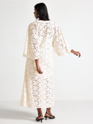 Maxi dress with broderie anglaise - 3003575-7862