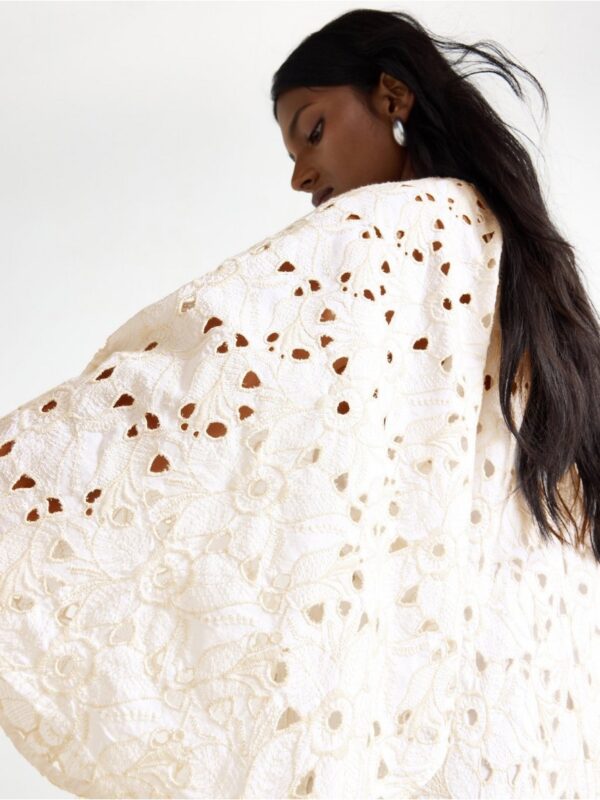 Maxi dress with broderie anglaise - 3003575-7862