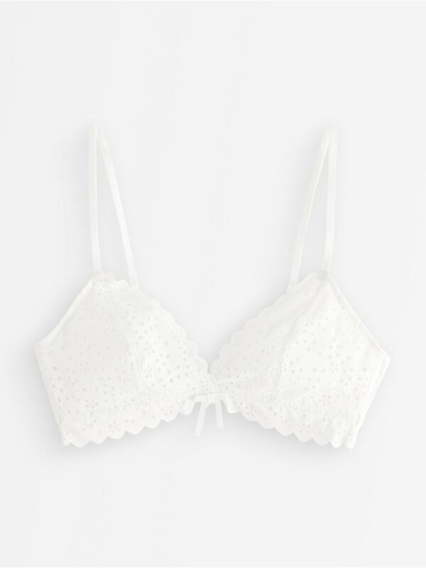 Bralette with broderie anglaise - 3004007-70
