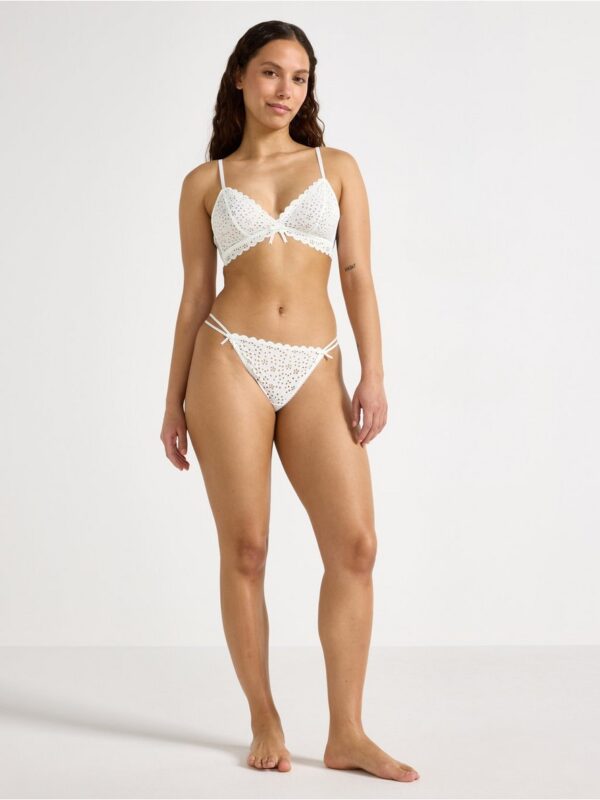 Bralette with broderie anglaise - 3004007-70