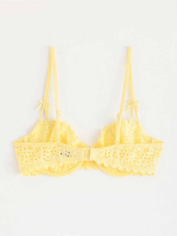 Unpadded bra with broderie anglaise - 3004040-9681