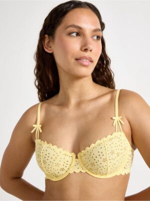 Brushalter - Unpadded bra with broderie anglaise 1