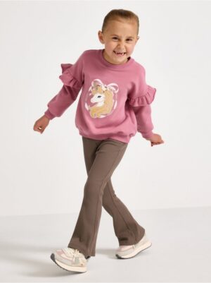 Ribbed flared leggings - 3004044-8176