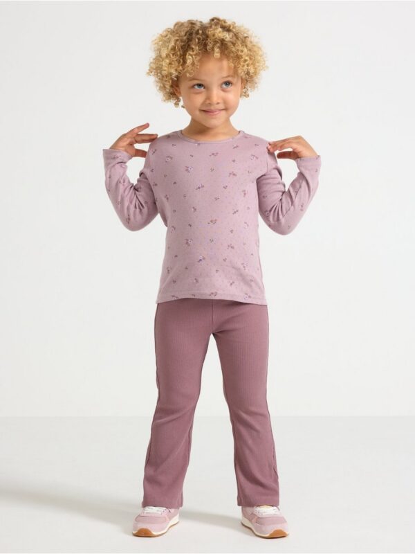 Ribbed flared leggings - 3004044-9438