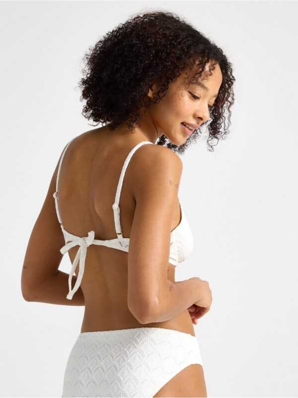 Unpadded bikini bra with embroidery - 3004190-6886