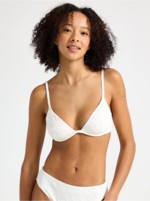 Unpadded bikini bra with embroidery - 3004190-6886