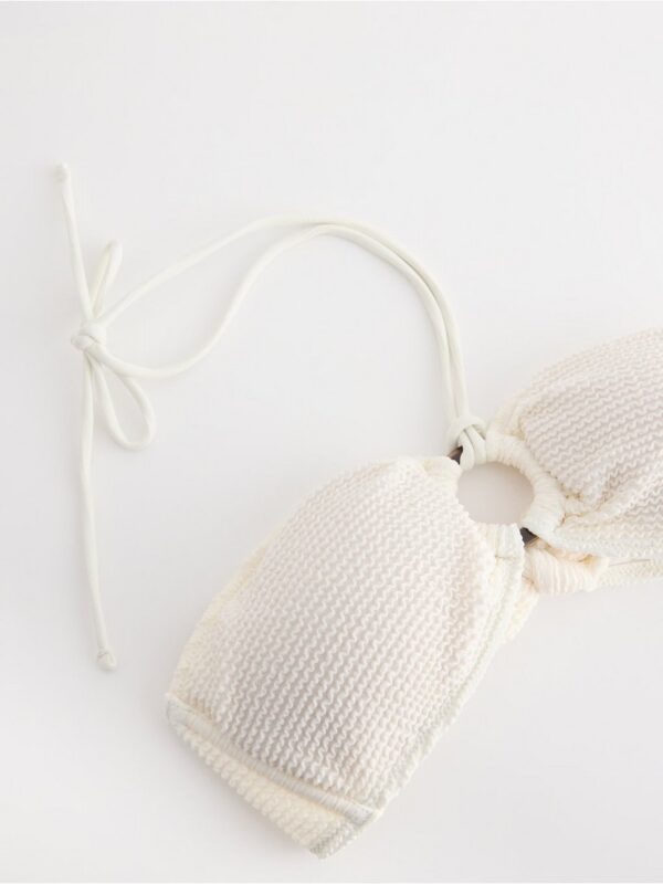 Crinkled bandeau bikini top - 3004698-3675