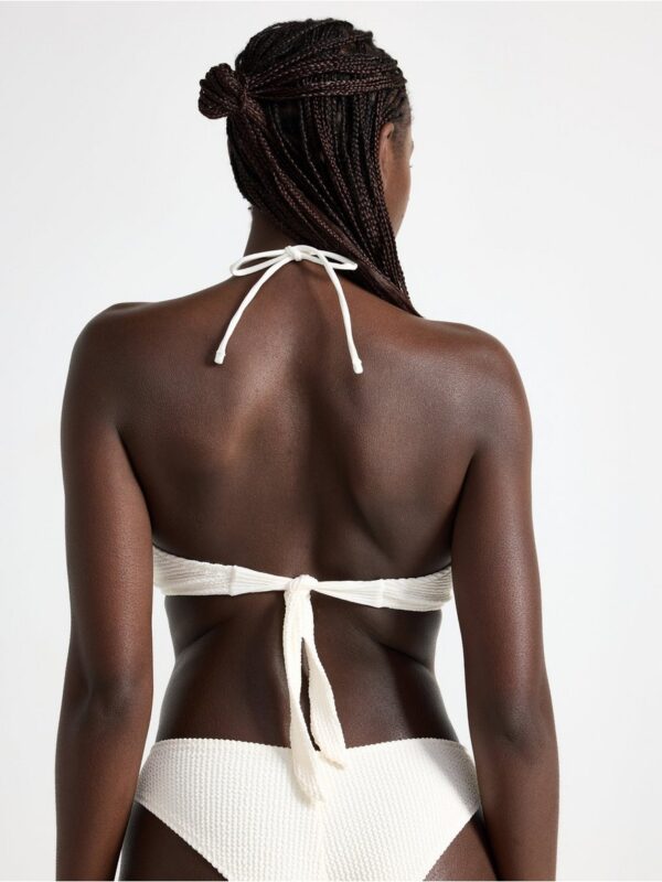 Crinkled bandeau bikini top - 3004698-3675
