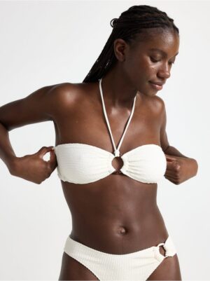 Crinkled bandeau bikini top - 3004698-3675