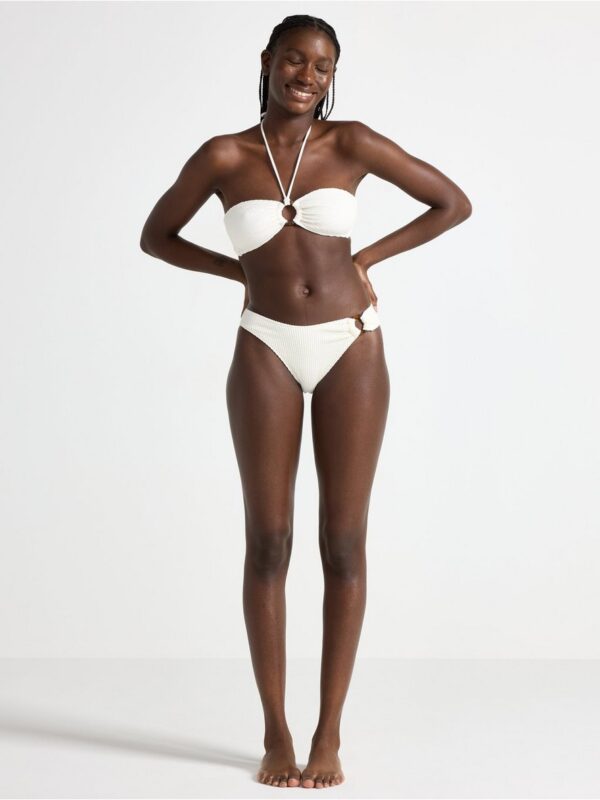 Crinkled bandeau bikini top - 3004698-3675