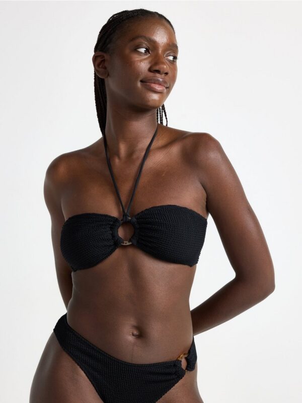 Crinkled bandeau bikini top - 3004698-80