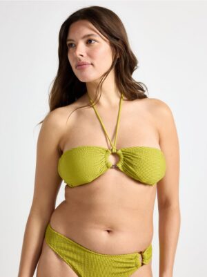 Crinkled bandeau bikini top - 3004698-8477