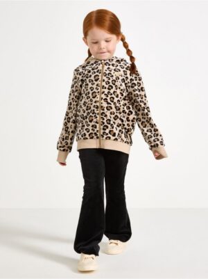Flared leggings in velour - 3004735-80