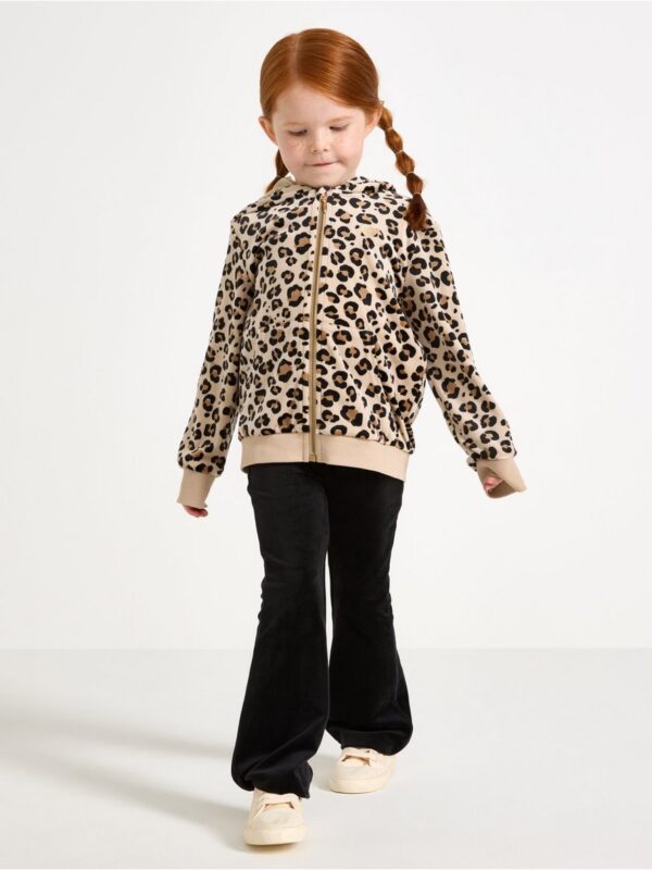 Flared leggings in velour - 3004735-80