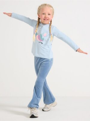 Flared leggings in velour - 3004735-8174