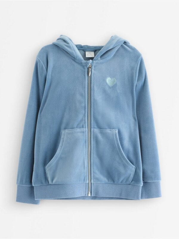 Hoodie in velour - 3004736-8174