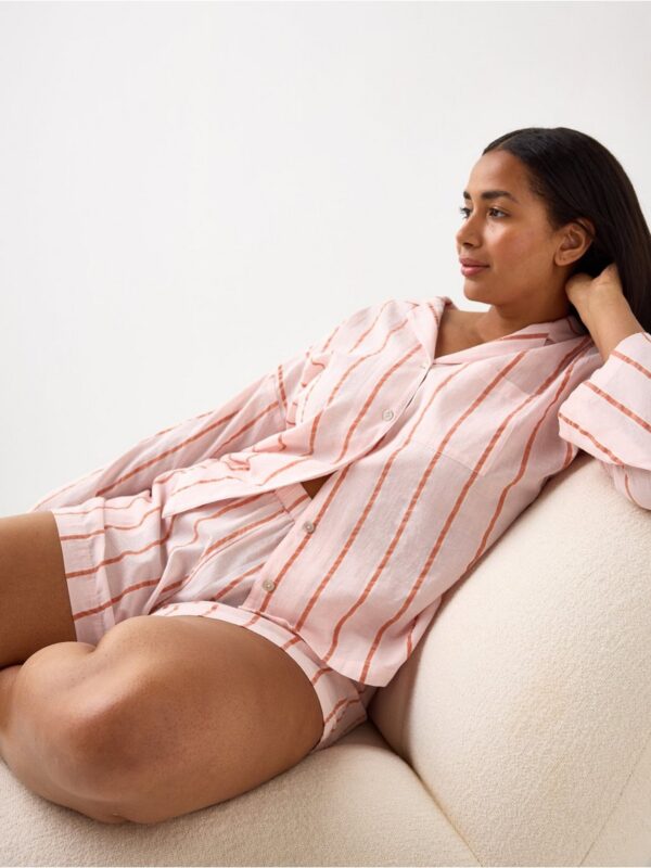 Pyjama shorts in seersucker - 3004950-7723
