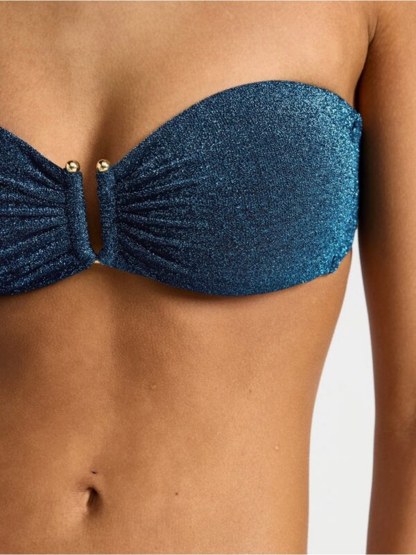 Padded bandeau  bikini bra with lurex - 3005250-8109