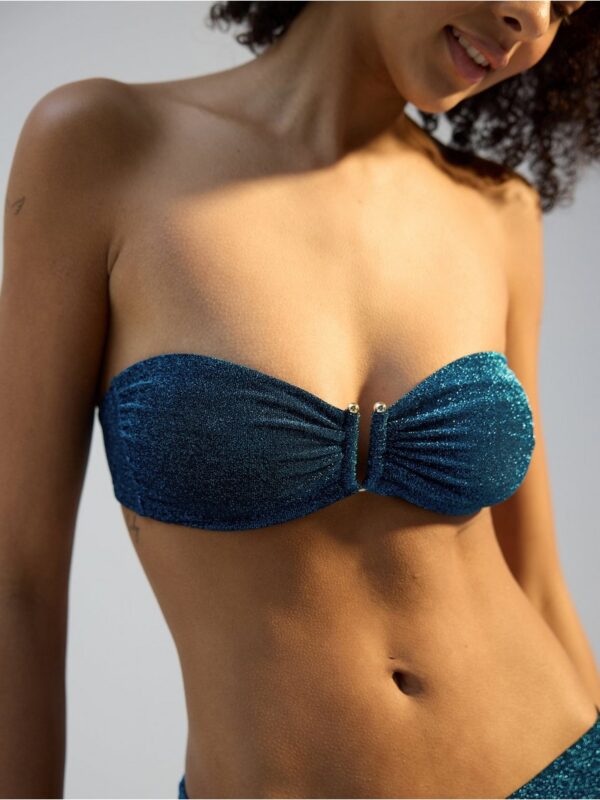 Padded bandeau  bikini bra with lurex - 3005250-8109