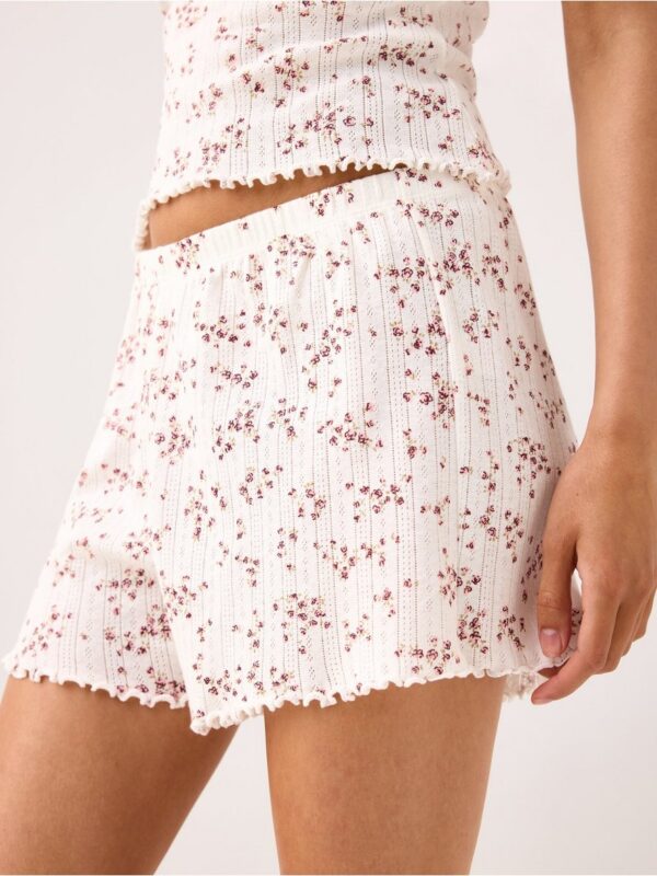 Pyjama shorts in pointelle - 3005277-7723