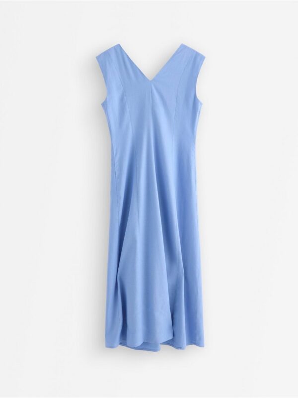 Midi dress in linen blend - 3005315-4114