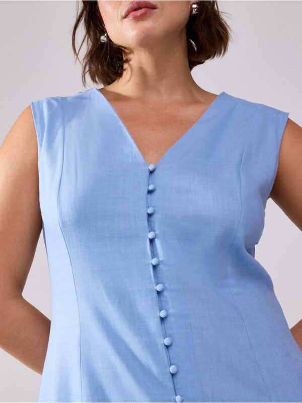 Midi dress in linen blend - 3005315-4114