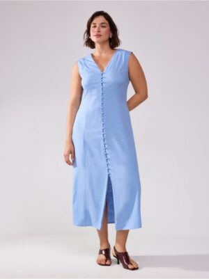 Midi dress in linen blend - 3005315-4114