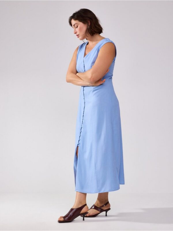 Midi dress in linen blend - 3005315-4114