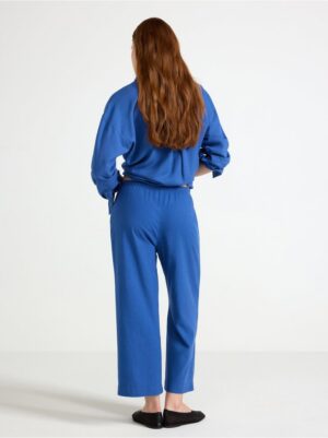 BELLA straight cropped trousers in linen blend - 3005394-2023