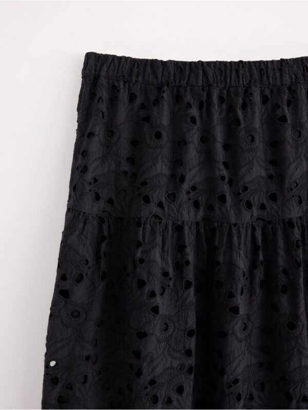 Maxi skirt with broderie anglaise - 3005469-80