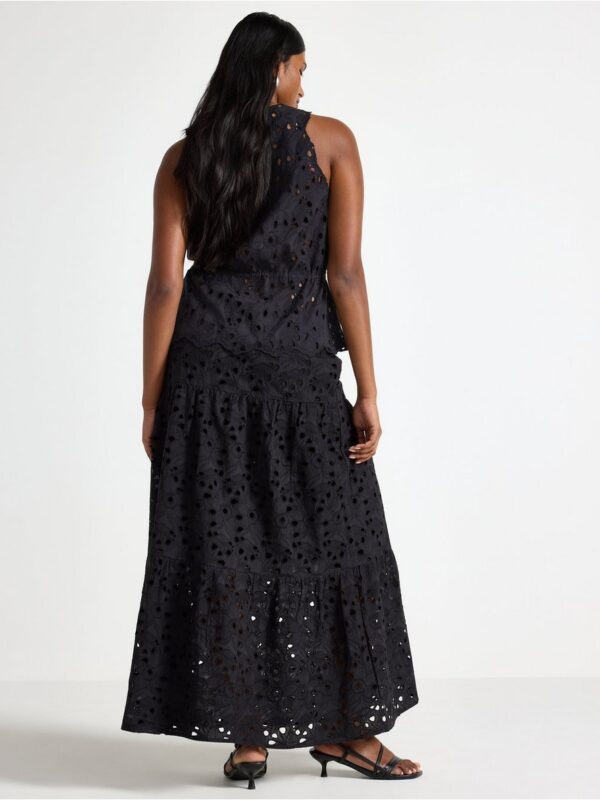 Maxi skirt with broderie anglaise - 3005469-80