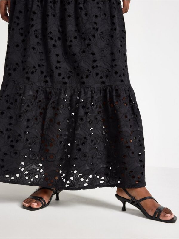 Maxi skirt with broderie anglaise - 3005469-80