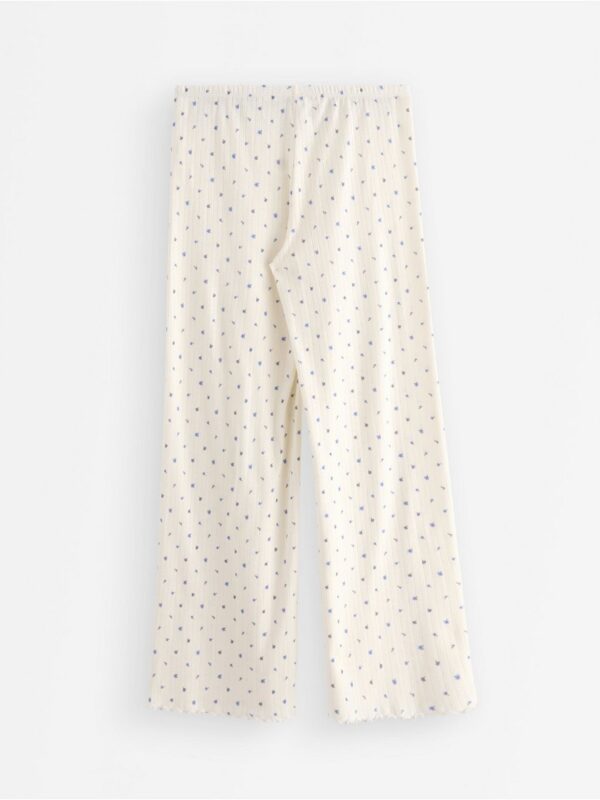 Wide pyjama trousers in pointelle - 3005563-300