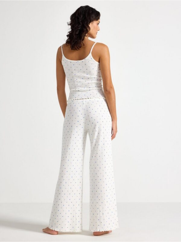 Wide pyjama trousers in pointelle - 3005563-300