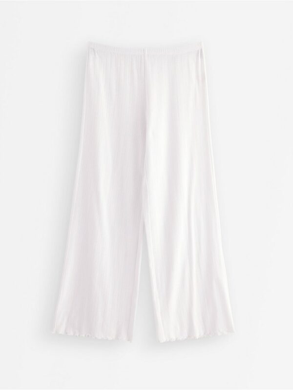 Wide pyjama trousers in pointelle - 3005563-70